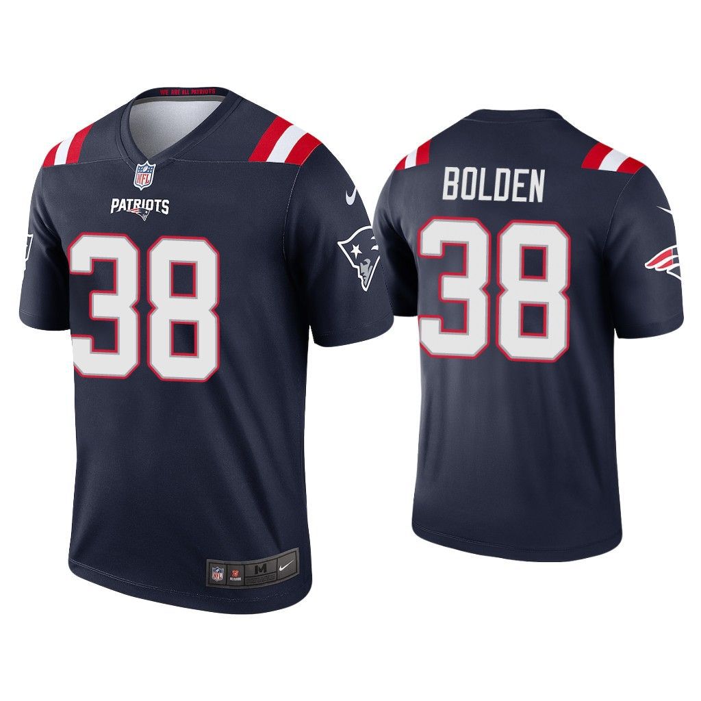 Men New England Patriots #38 Brandon Bolden Nike Navy Inverted Legend NFL Jersey